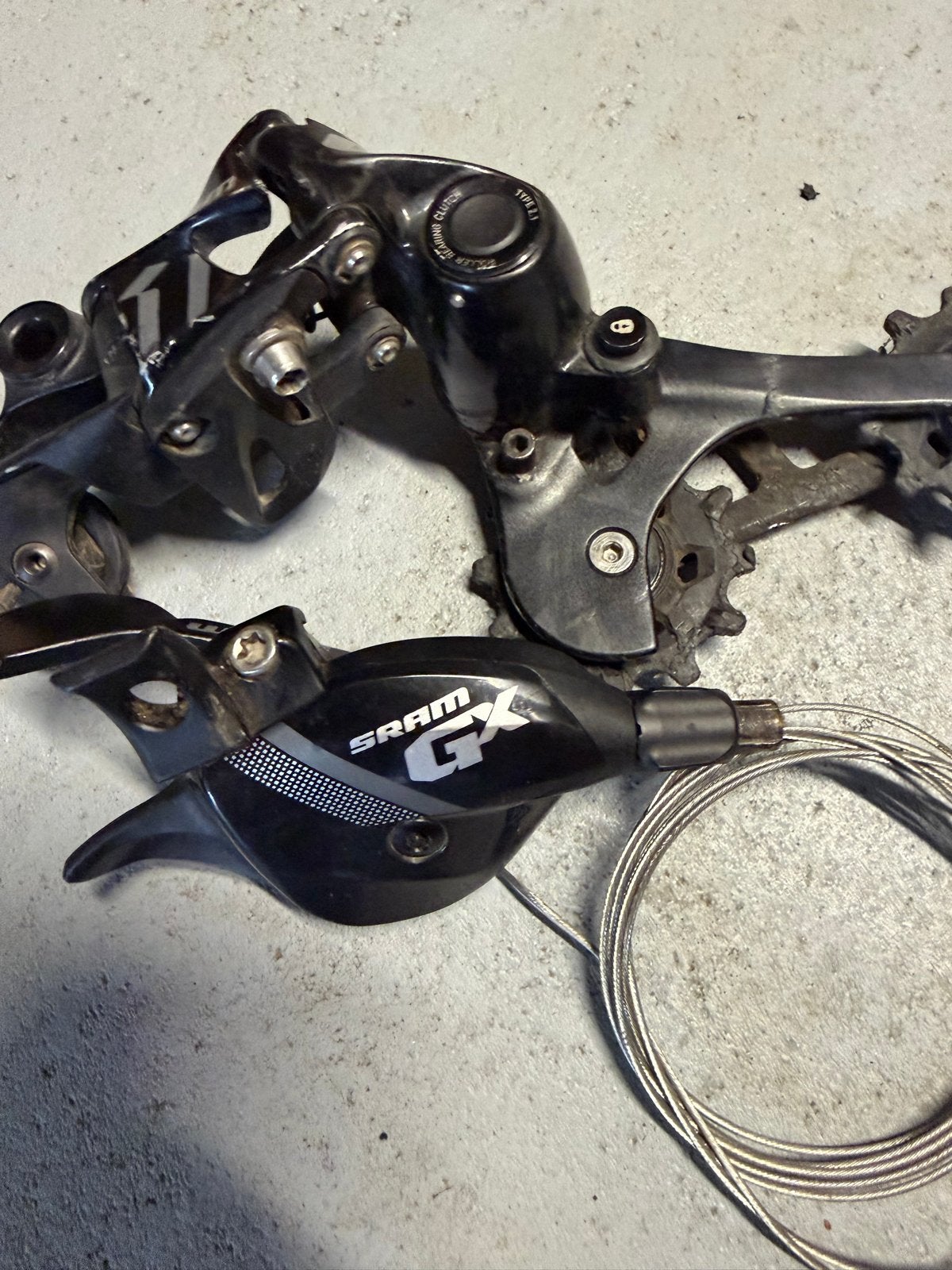 Sram GX achterderailleur 11 speed met shifter, Gebruikt, Overige materialen, Ophalen of Verzenden, Derailleur of Ketting