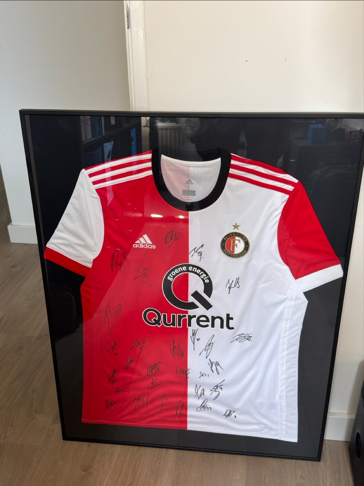 Feyenoord Thuisshirt Gesigneerd - Ingelijst, Maat M, Ophalen, Nieuw, Shirt