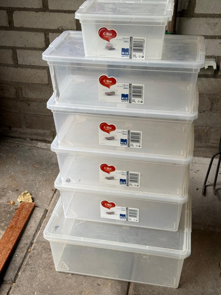 Set van 6 KIS C Box opbergdozen, Doos, Minder dan 35 cm, Ophalen of Verzenden, Zo goed als nieuw