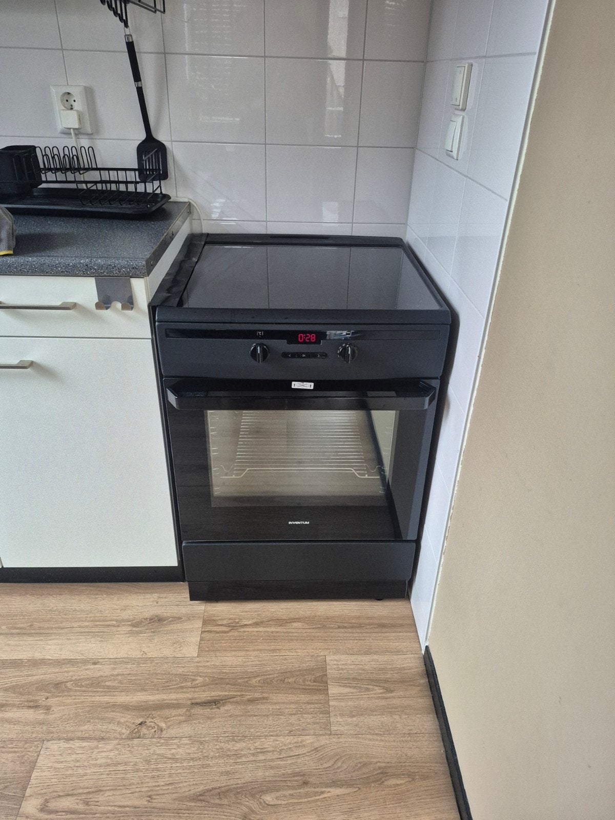 Inventum Inductie Kookplaat met Oven, Ophalen, 4 kookzones, Zo goed als nieuw, Inductie