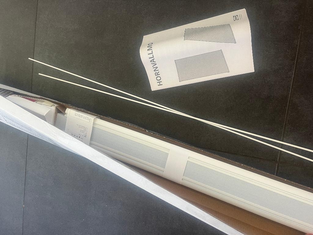 Ikea Hornvallmo plisségordijn 100x130  100x80, Wit, Nieuw, Minder dan 100 cm, 50 tot 100 cm