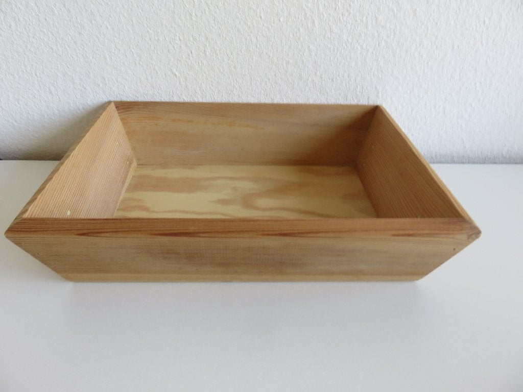 Rechthoekig houten dienblad, serveerschaal, Met opstaande rand, Ophalen of Verzenden, Zo goed als nieuw, Dienblad