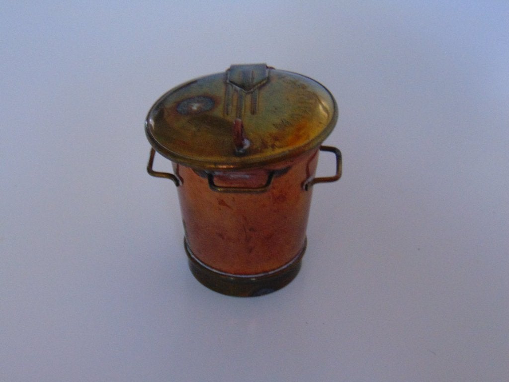 Miniatuur Koperen Vuilnisbak MAARSSEN, Ophalen, Koper