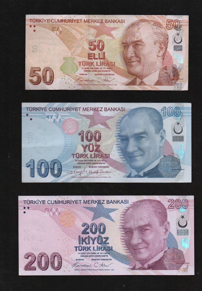 Serie Bankbiljetten Turkije Pracht Biljetten, Ophalen of Verzenden, Overige landen, Setje