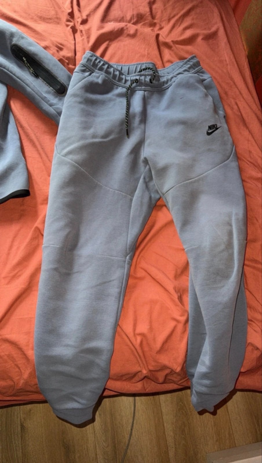 Nike Tech Fleece Trainingspak - Grijs/Blauw, Verzenden, Gedragen, Maat 46 (S) of kleiner, Blauw