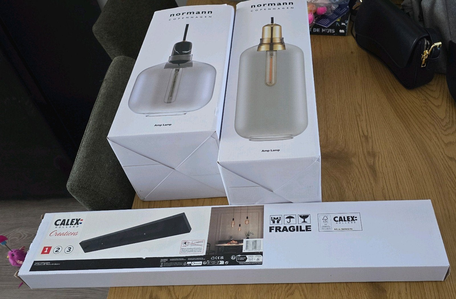 Normann Copenhagen Amp lampen en Calex Creations LED strip, Ophalen, Modern, Scandinavisch, E14 (klein), Nieuw