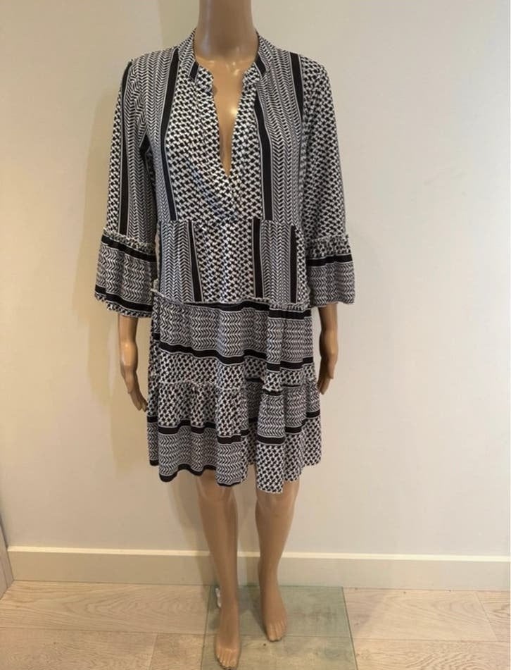 Zomerjurk strandjurk look a like devotion maat 36/38, Zwart, Ophalen of Verzenden, Zo goed als nieuw, Maat 36 (S)