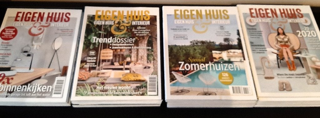 EIGEN HUIS & INTERIEUR, 17 leuke woonbladen vol ideeën, Boeken, Tijdschriften en Kranten, Ophalen of Verzenden, Zo goed als nieuw