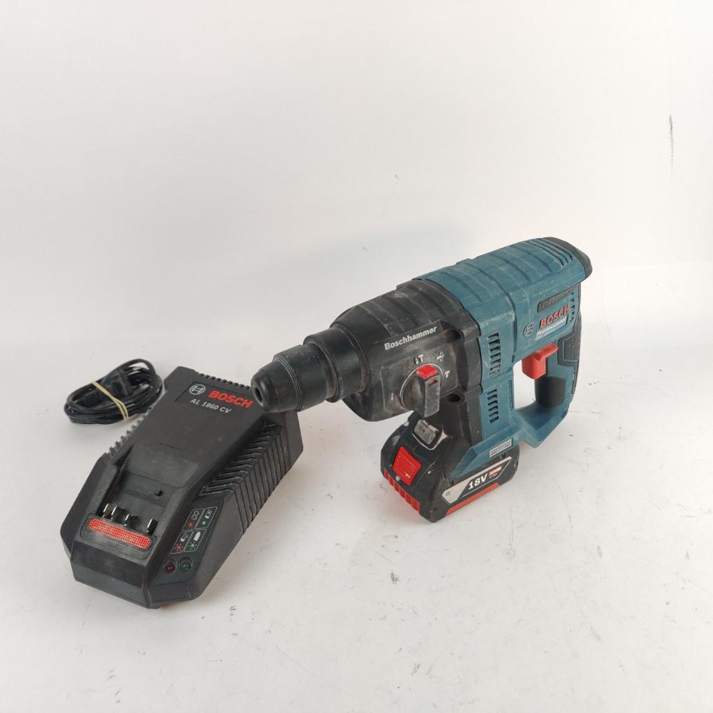 Bosch GBH 18v-21 Boorhamer + accu + lader 2023 € 209,99, Ophalen of Verzenden, X, X, X