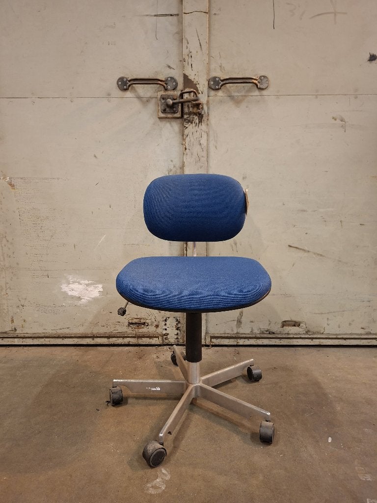 Fritz Hansen Kevi bureaustoel blauw stof 1990 design, Huis en Inrichting, Ophalen, Gebruikt, Blauw, Bureaustoel