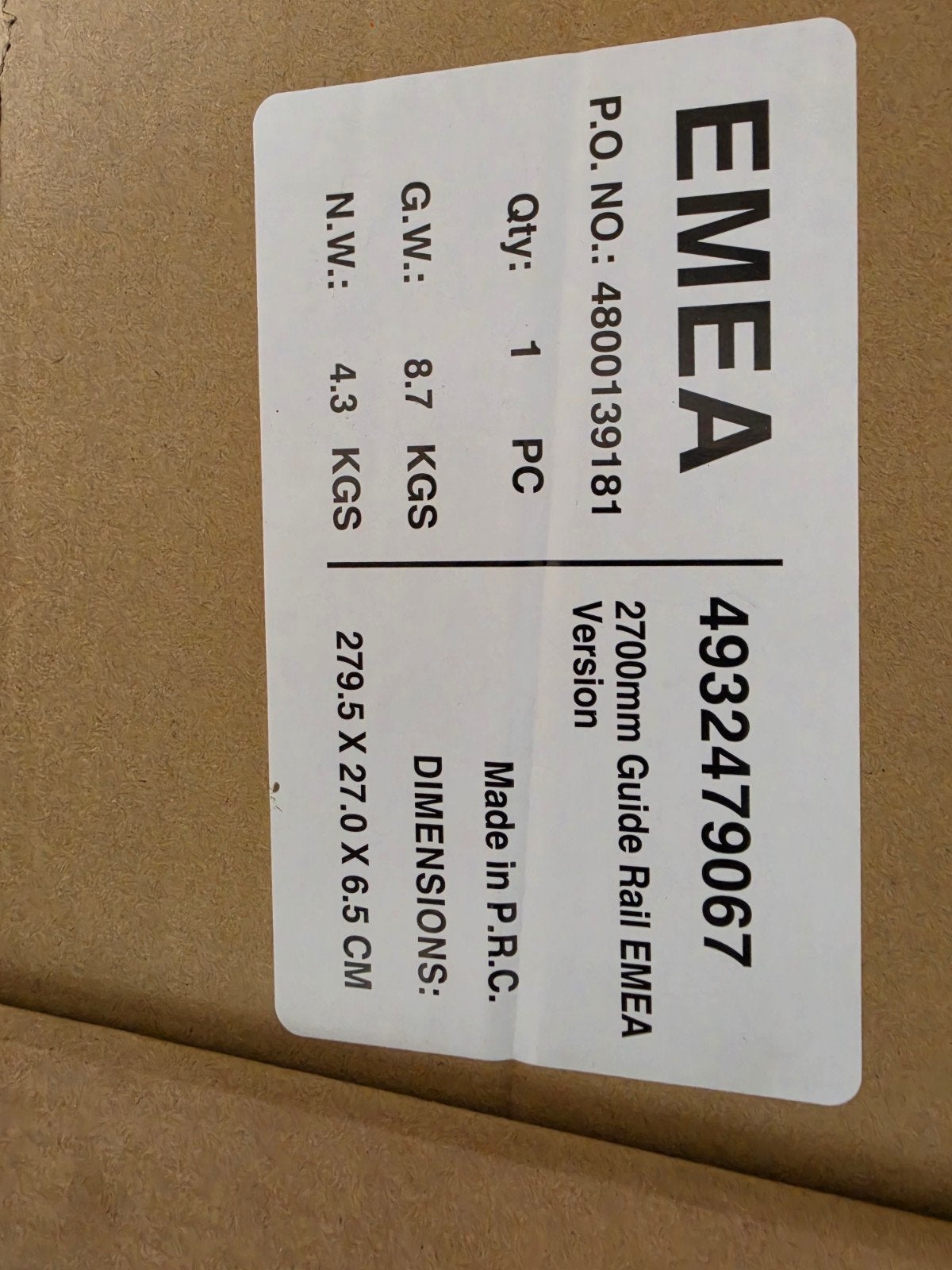 Milwaukee GR2700 Geleiderail 2700mm voor Zaagmachine, Doe-het-zelf en Verbouw, Gereedschap | Handgereedschap, Ophalen, Nieuw, Overige typen