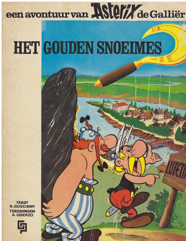 Asterix  Het Gouden Snoeimes 1e druk 1967,De Rycker, Brussel, Gelezen, Eén stripboek, Ophalen of Verzenden, Goscinny & Uderzo