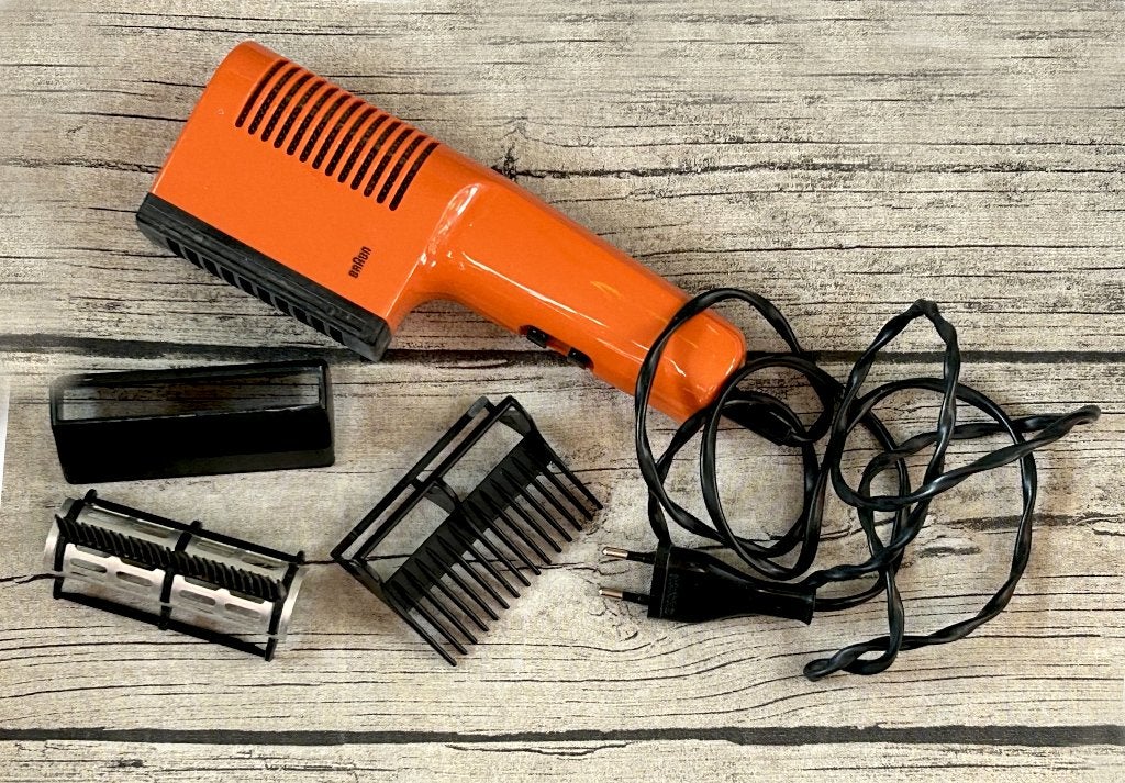 Braun jaren'70 hairstylingset in handig opbergkoffertje, Ophalen of Verzenden, Gebruikt, Haarverzorging