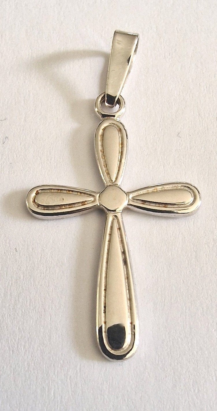 Zilveren kruisje, Ophalen of Verzenden, Zo goed als nieuw, Kruis of Symbool, Zilver
