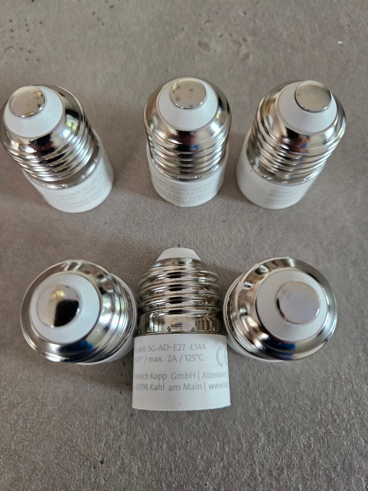 E27 naar E14 Lampfitting Adapter - 6 stuks, Metaal, Wit, Overige merken, Zo goed als nieuw