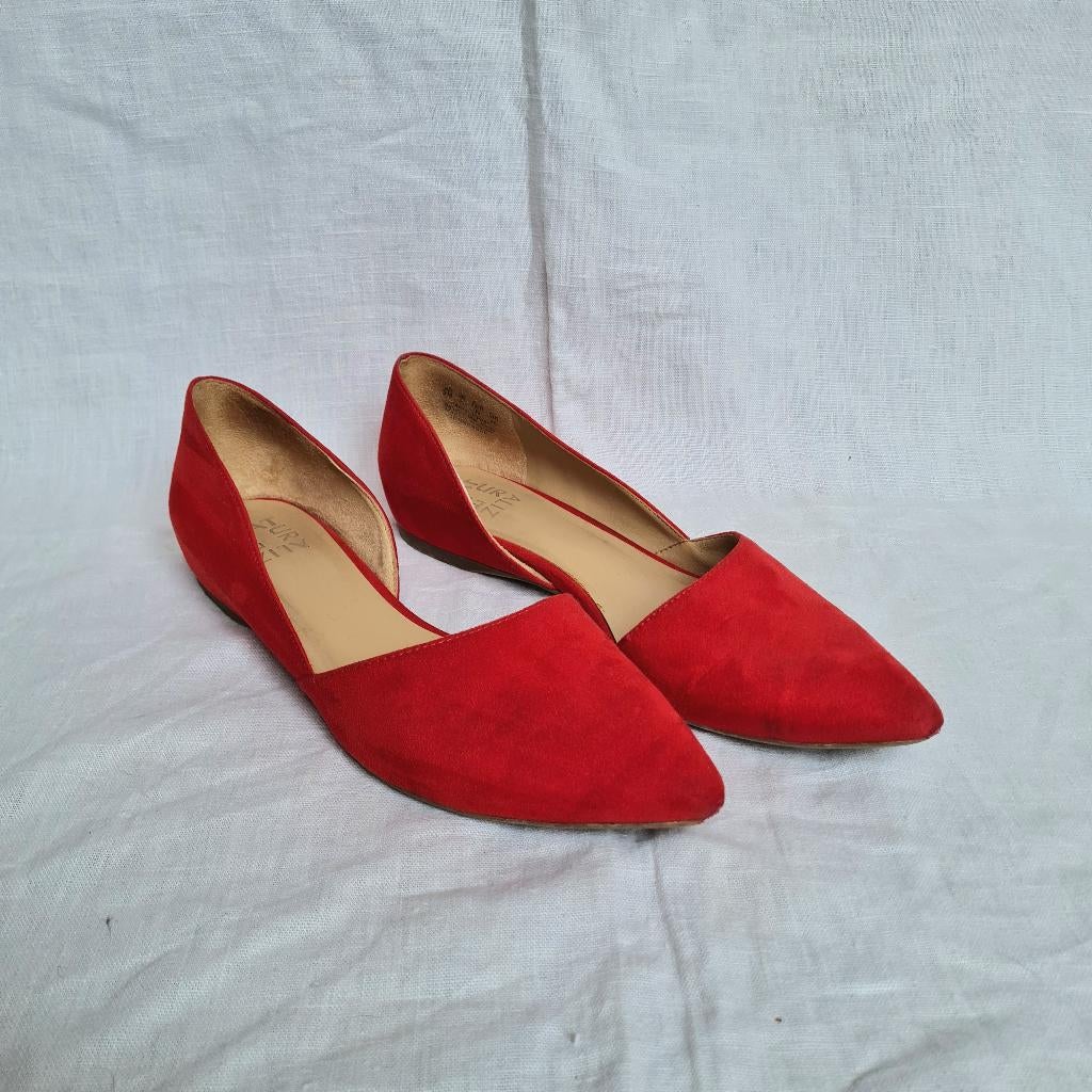 Rode Naturalizer ballerina's van geborsteld suède, maat 39, Kleding | Dames, Schoenen, Gedragen, Ballerina's, Rood, Ophalen of Verzenden