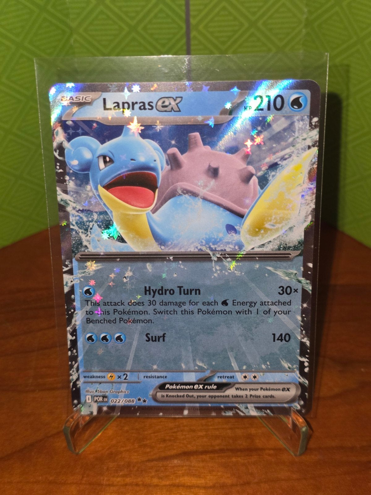 Lapras Ex 022 Pokemon Perfect Order POR, Ophalen of Verzenden, Zo goed als nieuw, Losse kaart