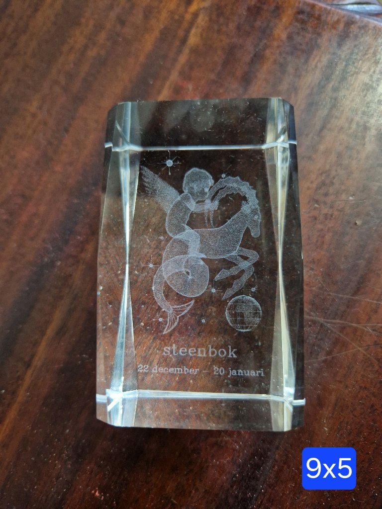 Kristallen beeldje steenbok, Ophalen of Verzenden, Zo goed als nieuw, Dier
