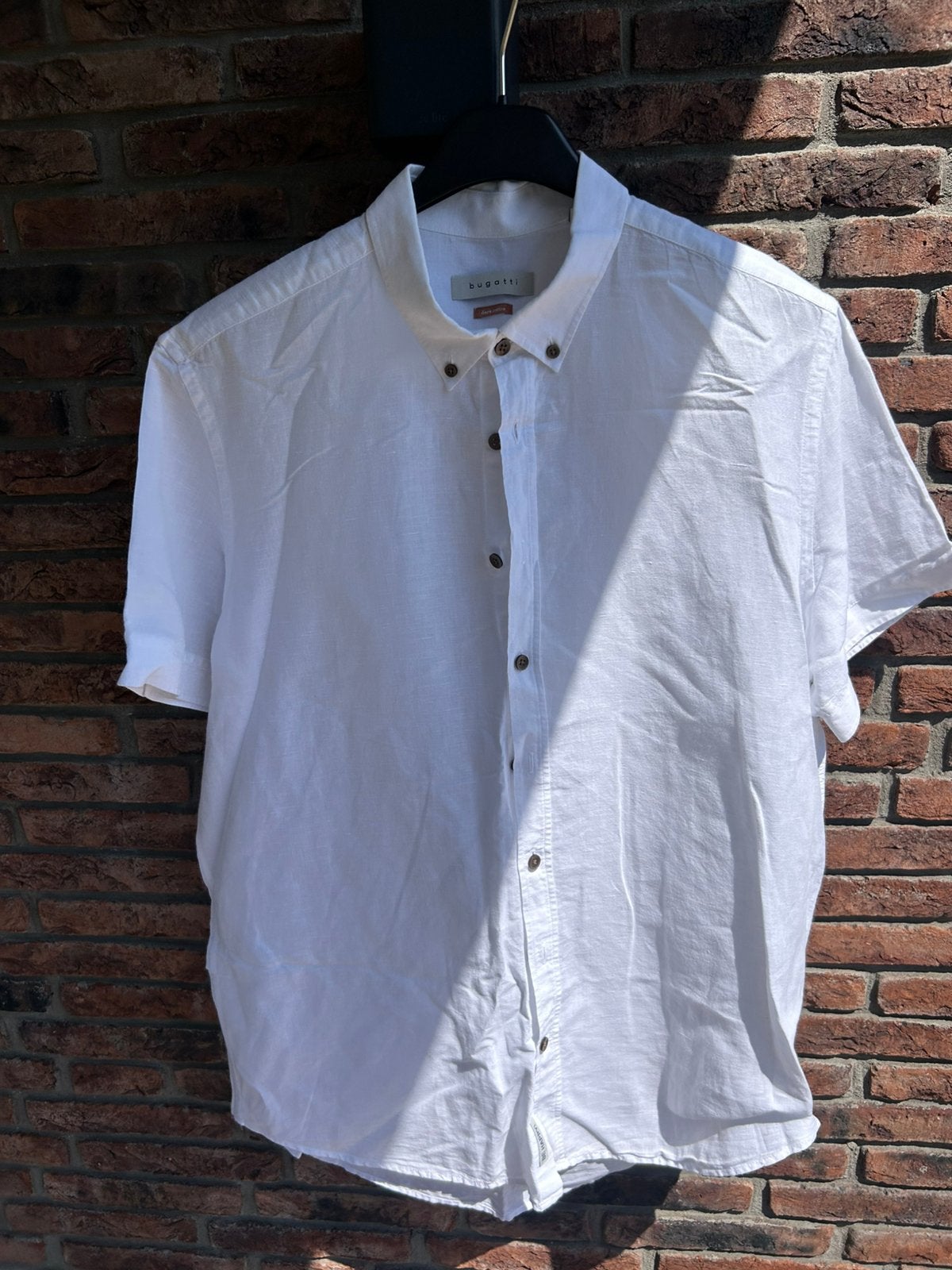 Bugatti overhemd wit in keurige staat maat XL, Ophalen of Verzenden, Zo goed als nieuw, Wit, Halswijdte 43/44 (XL)