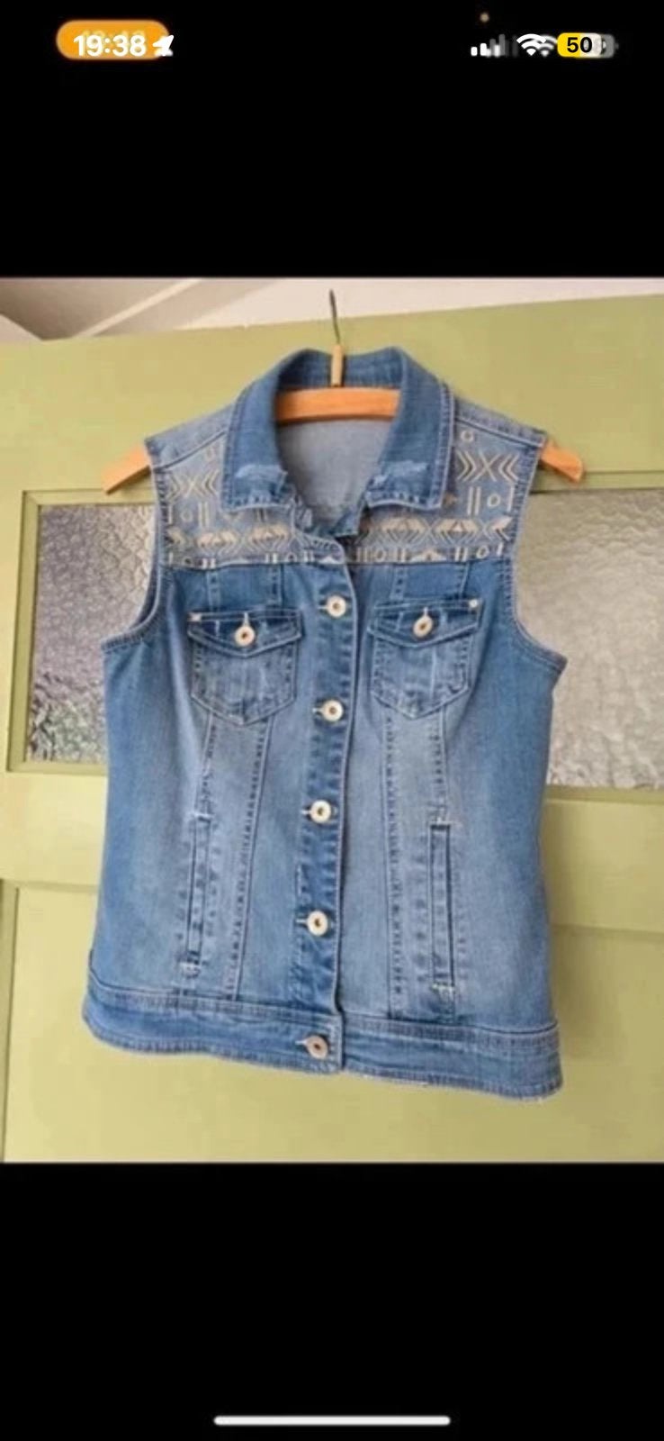 Spijker gilet met leuk motief, Ophalen of Verzenden, Nieuw, Maat 36 (S), Blauw