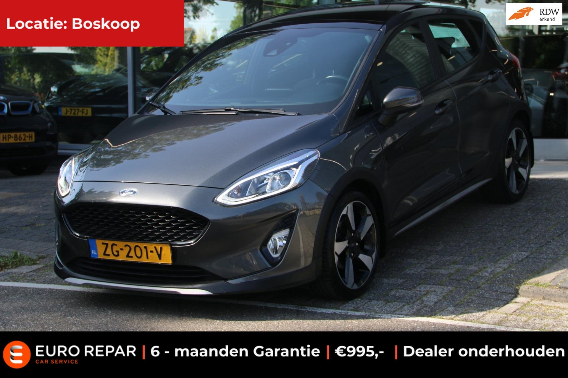 Ford Fiesta 1.0 EcoBoost Active AUTOMAAT PANO-DAK NAP!, Dealer onderhouden, Stof, Gebruikt, Euro 6