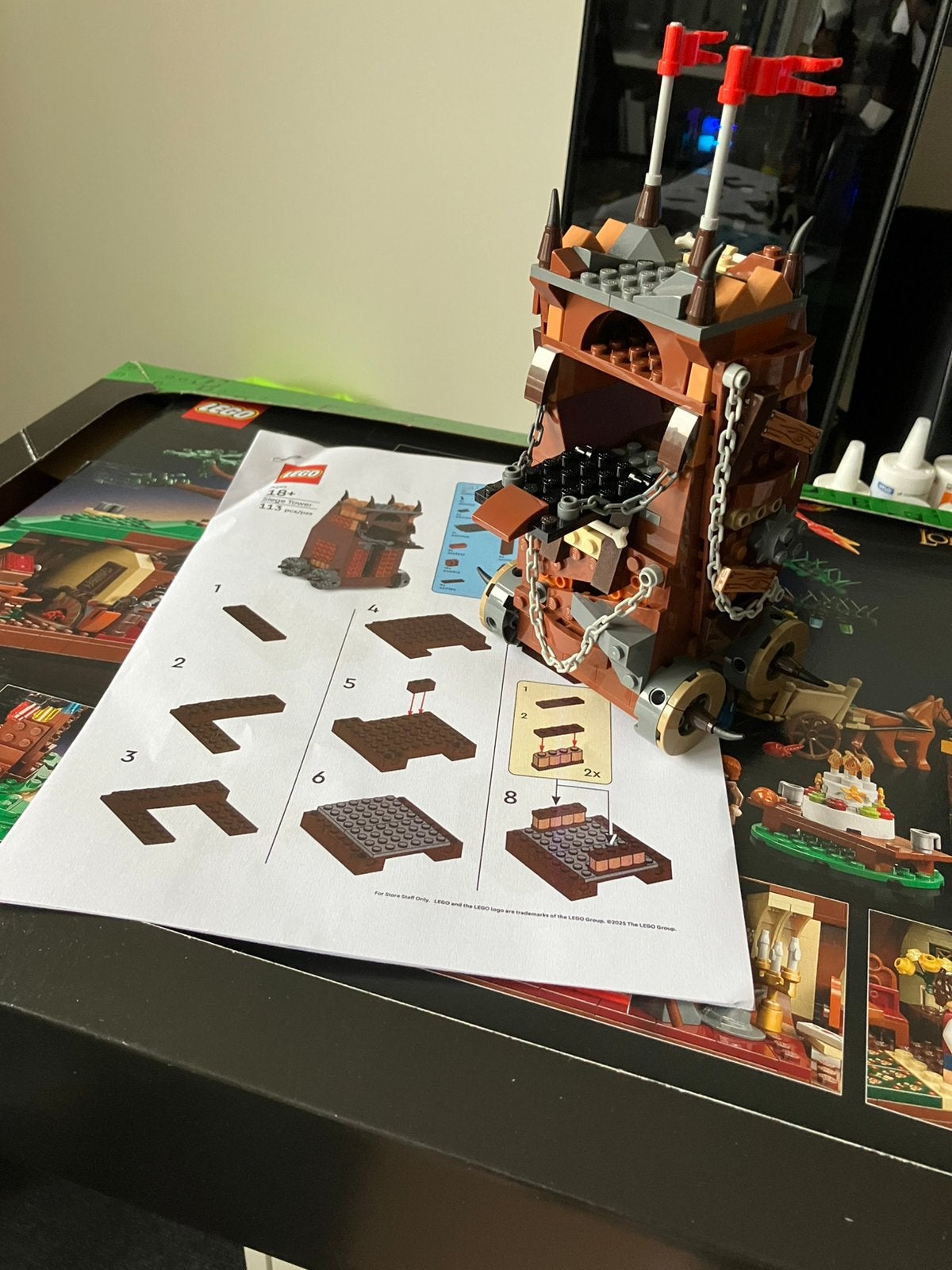 Lego Siege tower Lotr and instructions, Ophalen of Verzenden