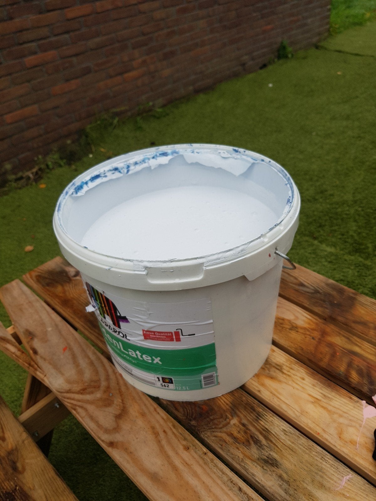 Nieuwe witte latex verf voor binnen (17,5 liter), Wit, Nieuw, Ophalen of Verzenden, Verf