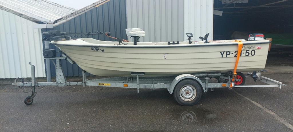 Complete Visboot 5 meter met 25pk en minnkota terrova, Watersport en Boten, Ophalen