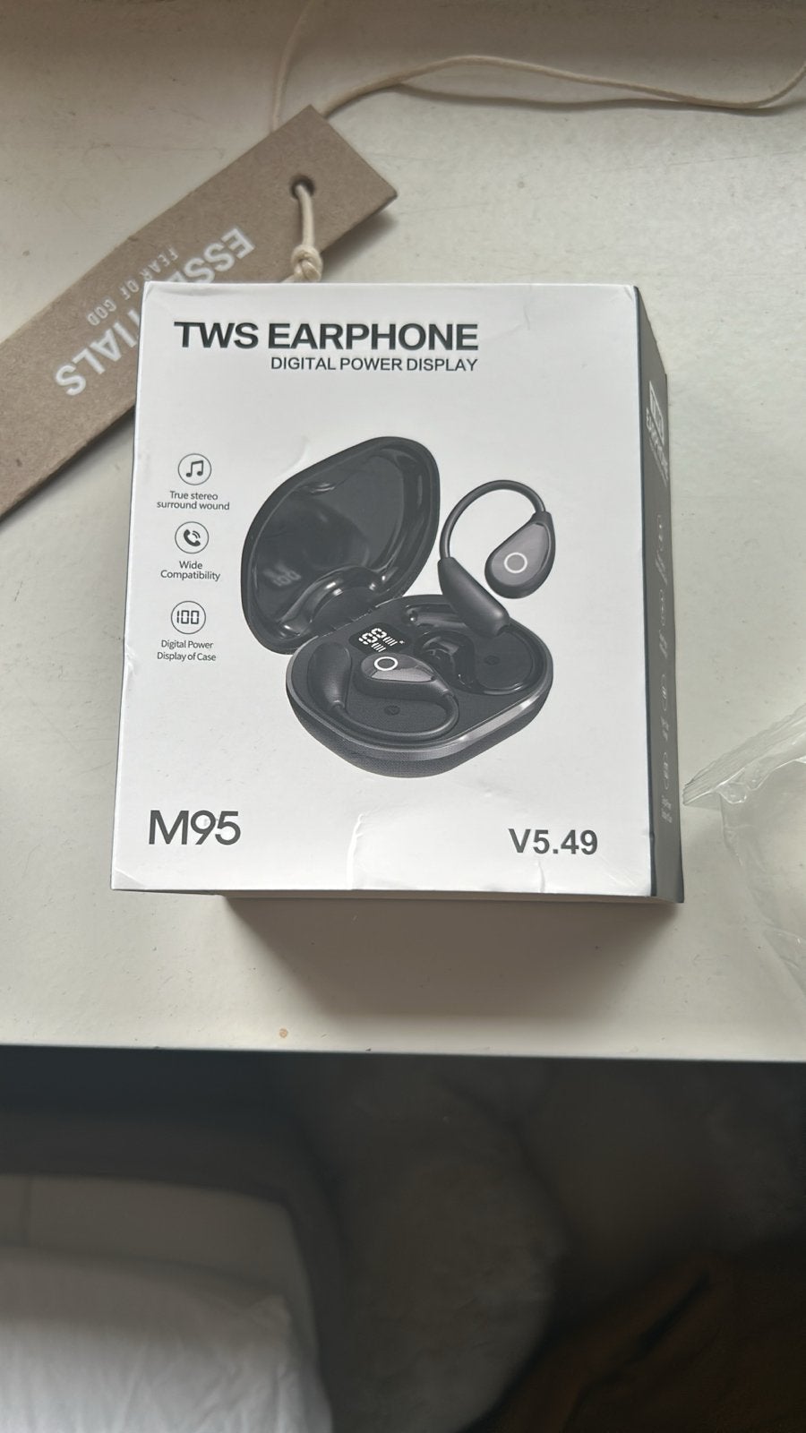 TWS Oordopjes M95 V5.49 - Roze Draadloze Oortjes met Display, Overige merken, In-ear, Bluetooth, Roze