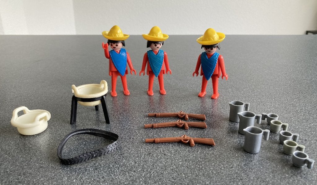 Playmobil 3344 Mexicaan met kookpot x 3sets, Ophalen of Verzenden, Zo goed als nieuw, Complete set