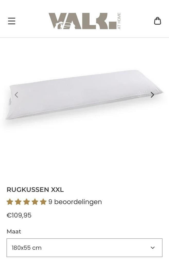 Rugkussen XXL Van der Valk Home, Huis en Inrichting, Slaapkamer | Beddengoed, Wit, Tweepersoons, Ophalen of Verzenden, Deken of Dekbed