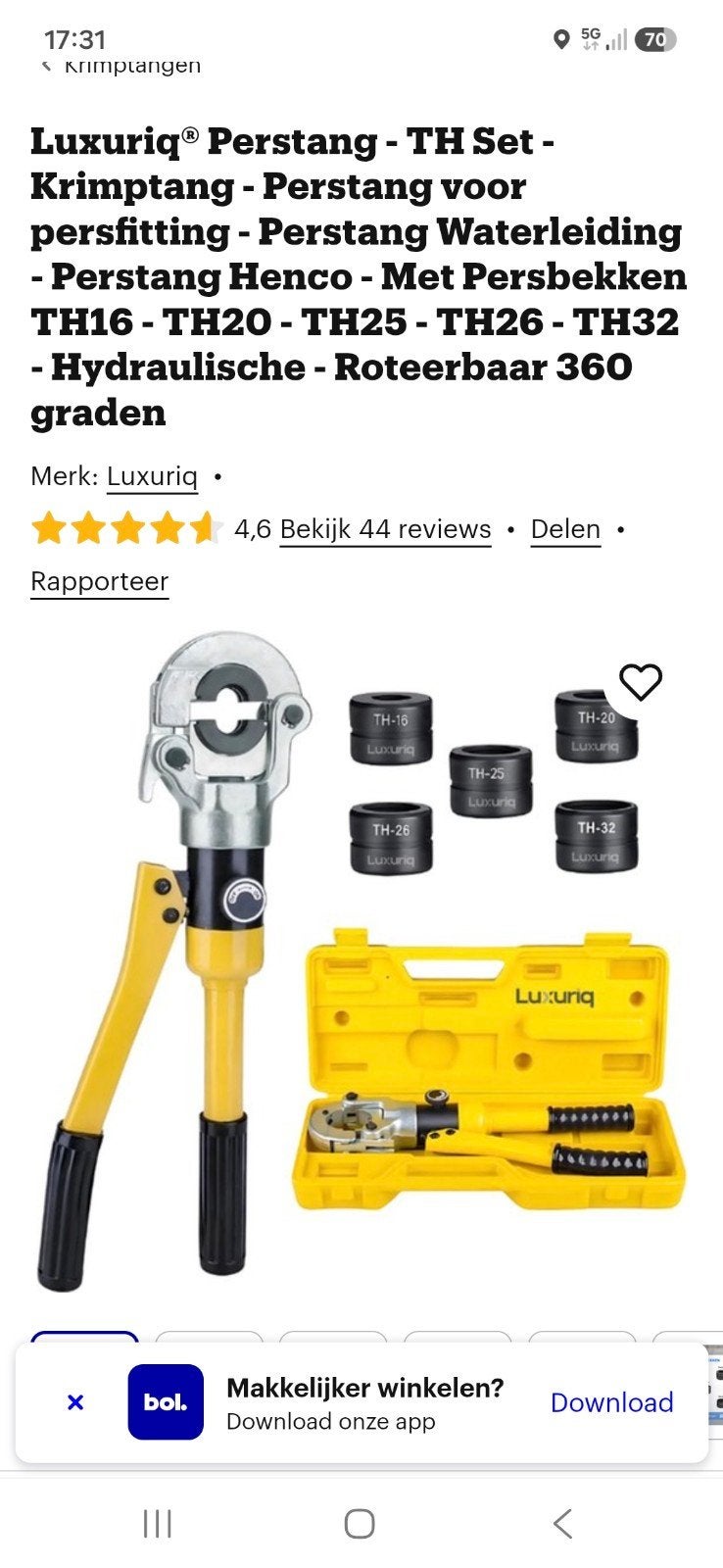 Luxuriq Perstang TH Set - Nieuw in koffer, Ophalen of Verzenden, Nieuw, Overige typen, Overige merken