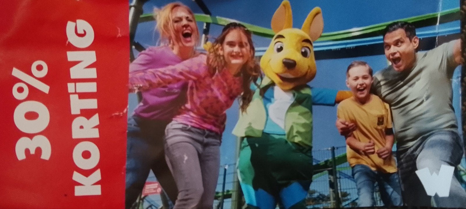 30% korting Walibi Holland, Eén persoon, Kortingskaart