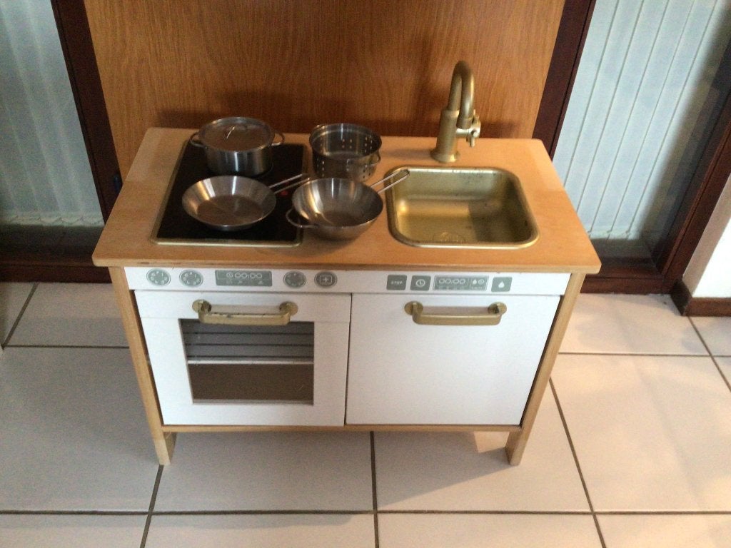 houten speelgoedkeuken met pannen, Kinderen en Baby's, Ophalen, Gebruikt, Hout, Speelkeuken