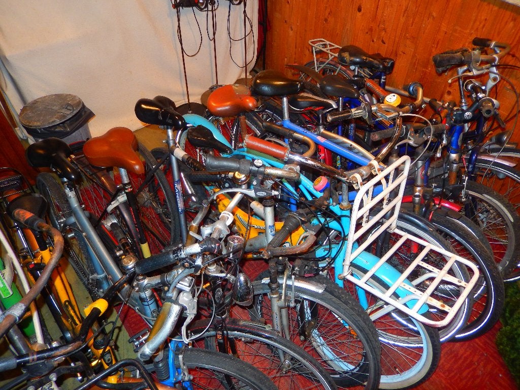 Partij 15 diverse Fietsen Loop Sloop Onderdelen klusfietsen, Terugtraprem, Gebruikt, Versnellingen, 50 tot 53 cm