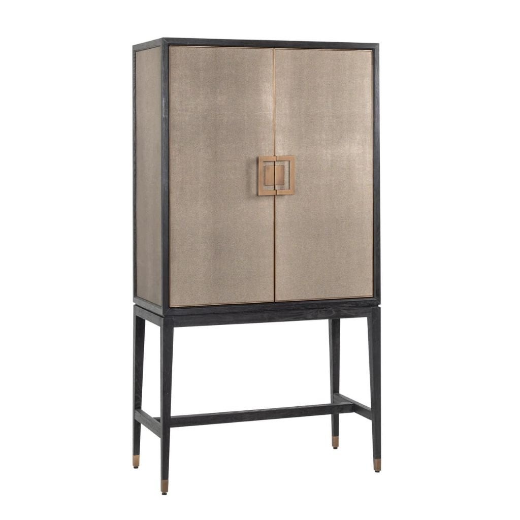 Richmond Interiors barkast Bloomville Shagreen, Huis en Inrichting, Kasten | Buffetkasten, Ophalen, Nieuw, 50 tot 100 cm, Metaal