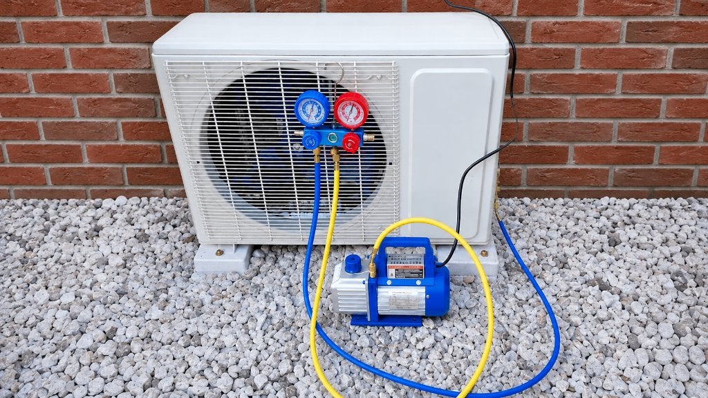 Vacuümpomp voor airco installatie splitairco vacumeren huur, Witgoed en Apparatuur, Airco's, Ophalen, Wandairco, 3 snelheden of meer