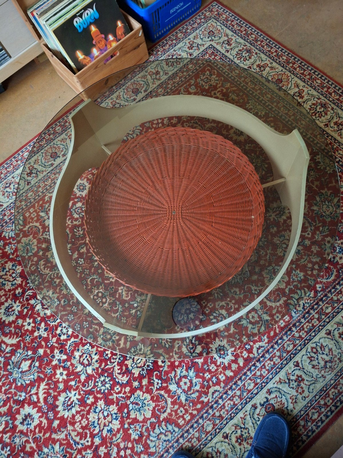 space age salontafel., Ophalen, Gebruikt, 50 tot 100 cm, Rond