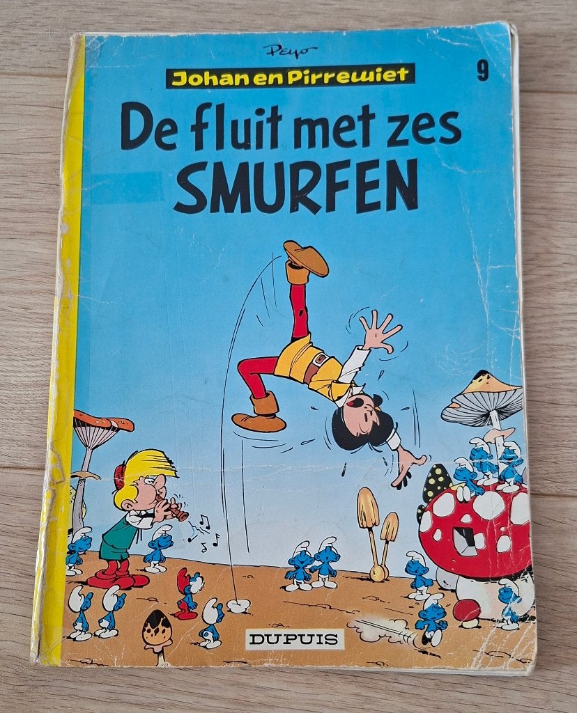 9 - Johan & Pirrewiet - De fluit met zes smurfen, Boeken, Eén stripboek, Ophalen of Verzenden, Gelezen, Peyo