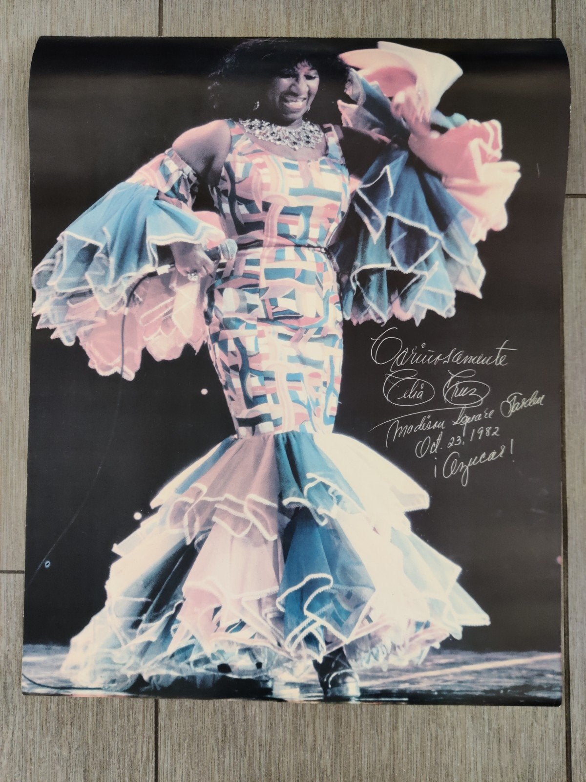 Celia Cruz poster 39,5 x 50 cm (1982), Verzamelen, Ophalen, Zo goed als nieuw
