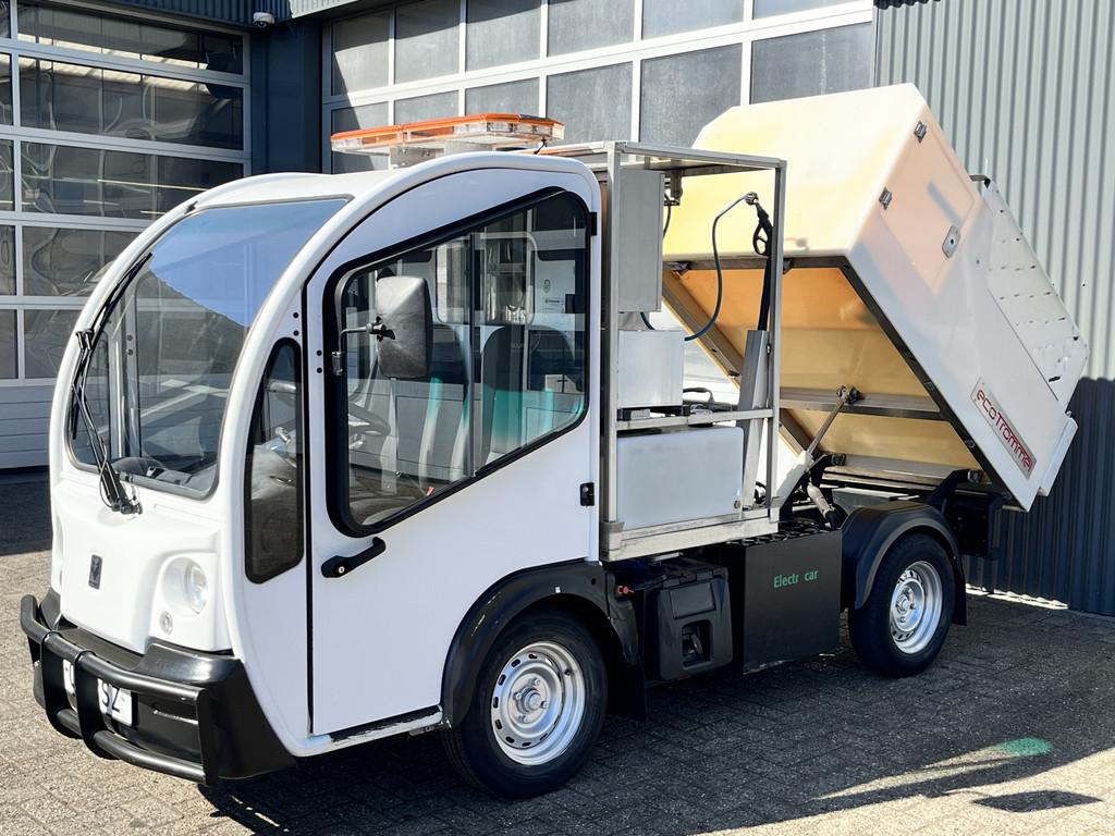 Goupil G3 Electrocar Btw vrij! Kipper Hogedrukreiniger Straa, Auto's, Zwart, Origineel Nederlands, Onderhoudsboekje, Te koop