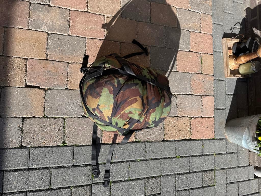Militair slaapzak systeem met compressiezak (M90), Caravans en Kamperen, Slaapzakken, Ophalen, Gebruikt