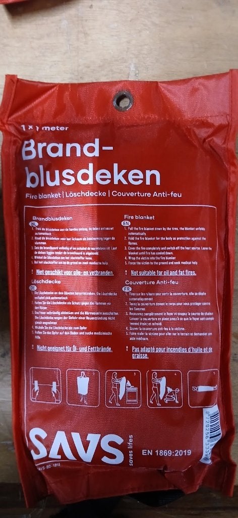 Brandveiligheid set: 2 rookmelders, 3 blusdekens, ongebruikt, Huis en Inrichting, Ophalen of Verzenden, Nieuw