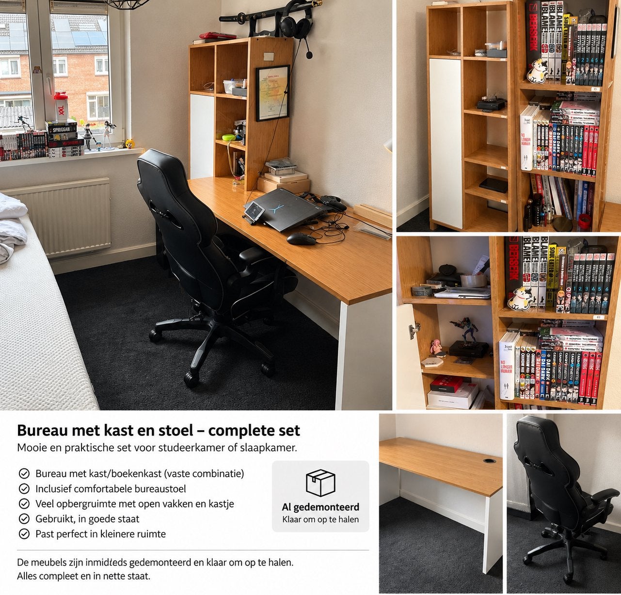 Bureau met kast Gratis !