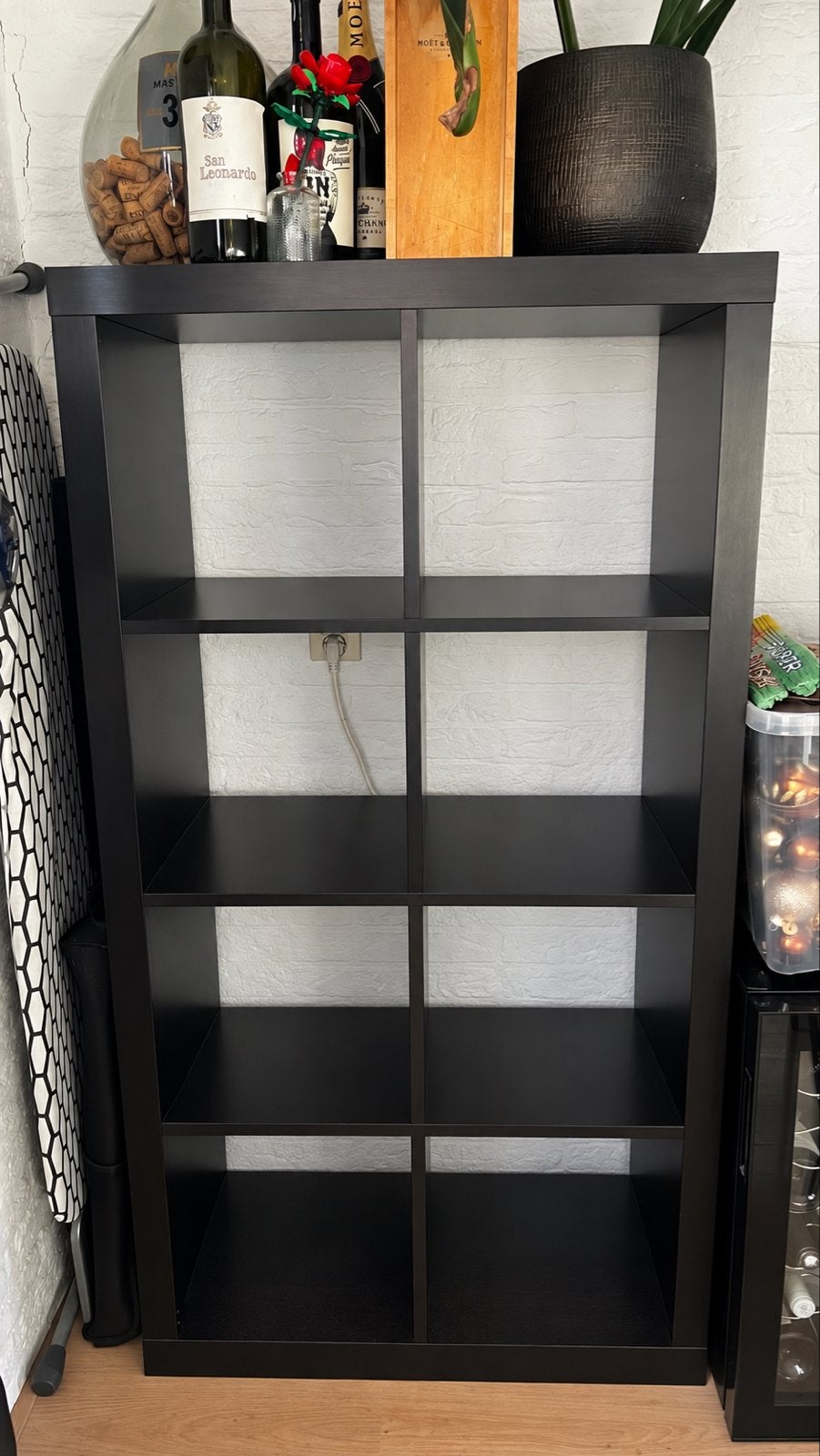 Zwarte vakkenkast 80x40x150cm - Boekenkast/Opbergkast, Ophalen, Met plank(en), Gebruikt, 100 tot 150 cm