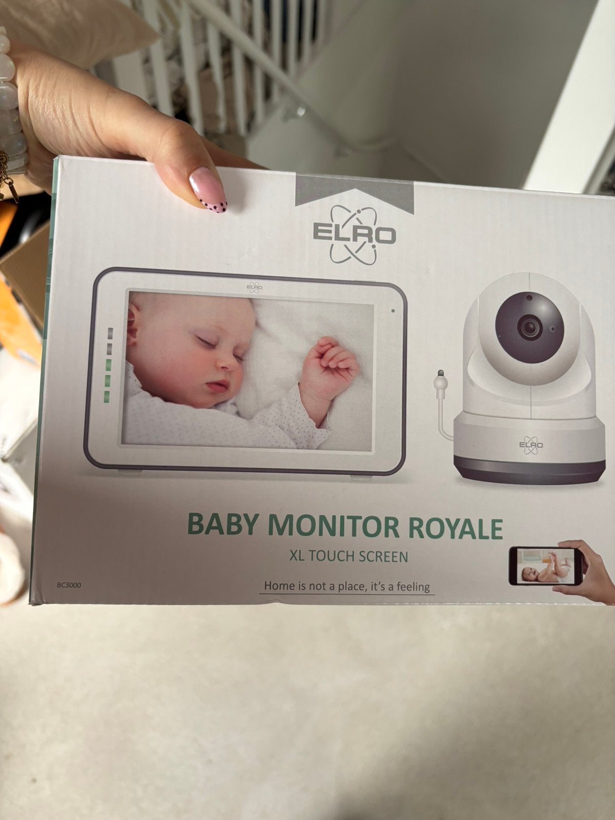 Elro babyfoon BC3000 inclusief scherm en app, Kinderen en Baby's, Babyfoons, Ophalen of Verzenden, Zo goed als nieuw, 250 meter of meer