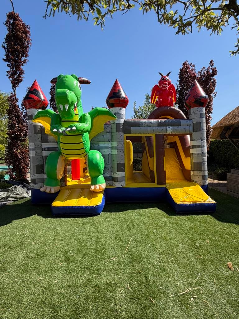 Springkussen “Draak” te huur, Ophalen of Verzenden, Zo goed als nieuw, Overige