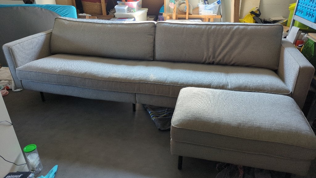 Bepure rodeo 3-zits bank en hocker, Ophalen, 250 tot 300 cm, 75 tot 100 cm, Zo goed als nieuw
