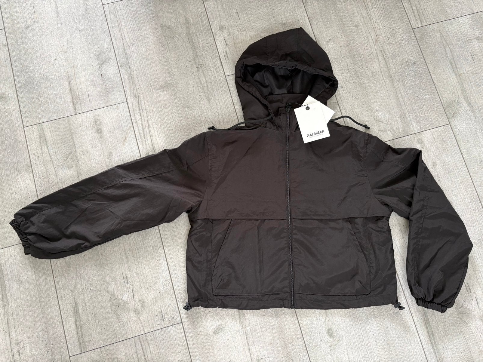 Pull&Bear Licht Capuchonjack., Ophalen of Verzenden, Zo goed als nieuw, Zwart