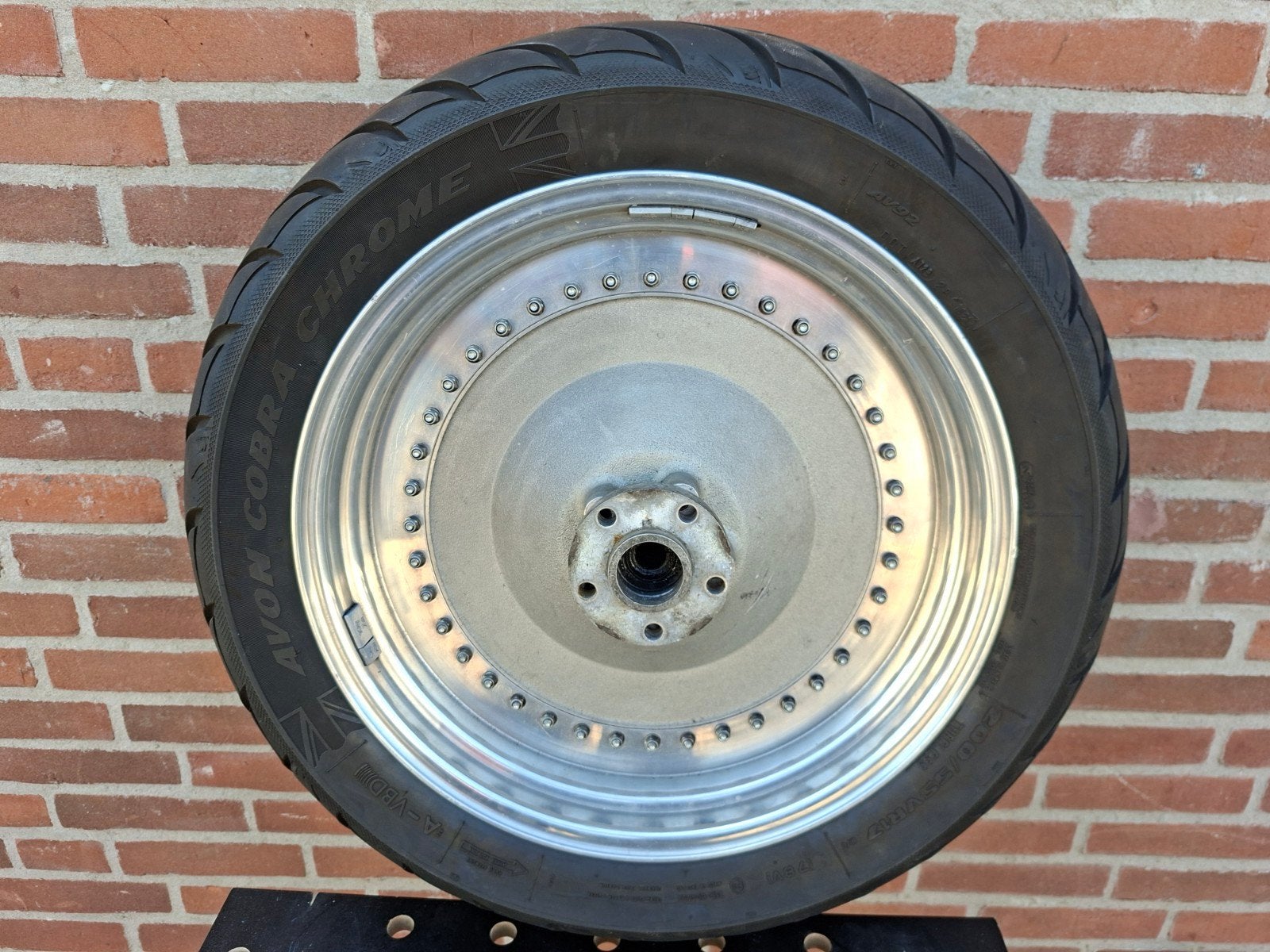Rick's HD Custom Wiel met Band 200/55/17 inch, 19mm as, Motoren, Onderdelen | Harley-Davidson, Ophalen of Verzenden, Gebruikt